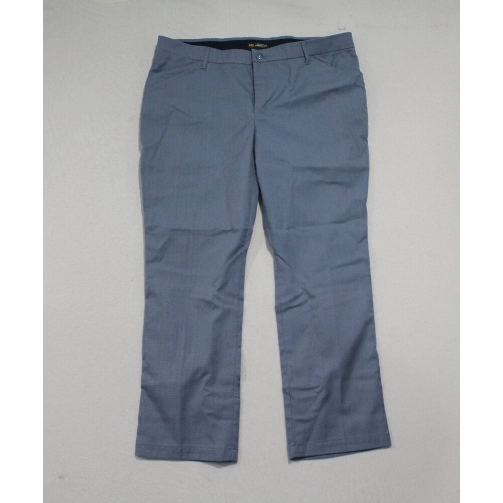 Lee Dress Pants Men 40X29 Blue Excellent Flex Motion Straight Leg